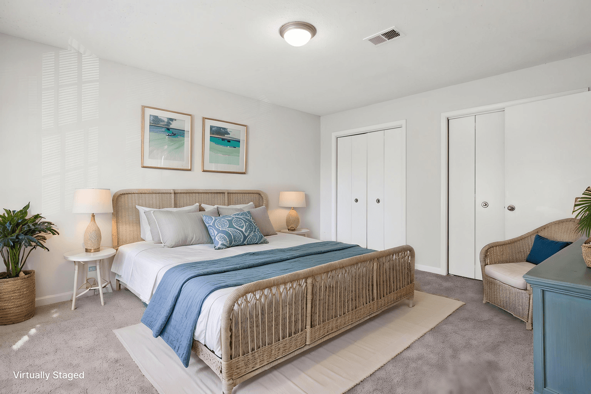 Virtually staged third bedroom in a Quail Run apartment home